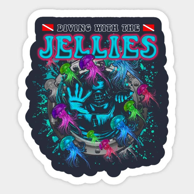 Dive with Jellies Sticker by Digitanim8tor